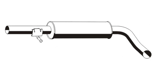 VEGAZ GmbH középső hangtompító - VS-293ERNS - TothCarparts