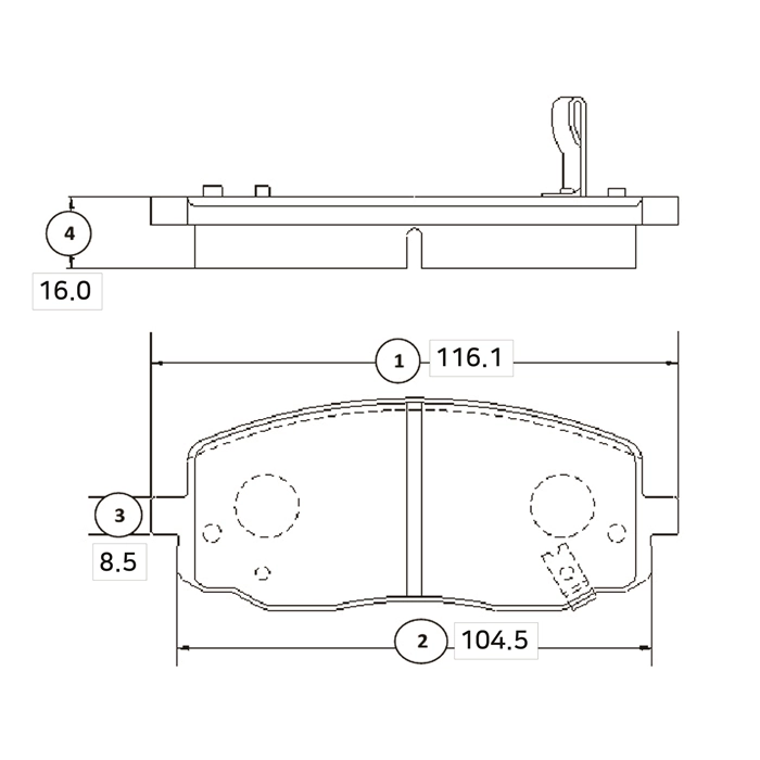 CTR fékbetétkészlet, tárcsafék - GK0532P - TothCarparts