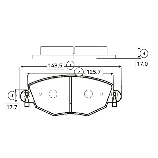 CTR fékbetétkészlet, tárcsafék - GK0186 - TothCarparts