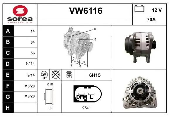 SERA generátor - VW6116 - TothCarparts