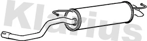 KLARIUS hátsó hangtompító - VW625Q - TothCarparts