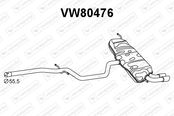 VENEPORTE hátsó hangtompító - VW80476 - TothCarparts