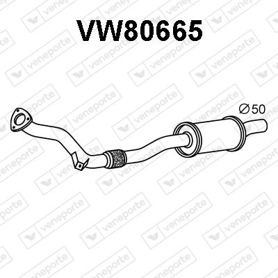 VENEPORTE első hangtompító - VW80665 - TothCarparts