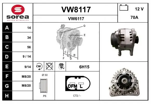 SNRA generátor - VW8117 - TothCarparts