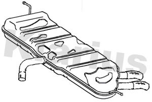 KLARIUS hátsó hangtompító - VW977A - TothCarparts
