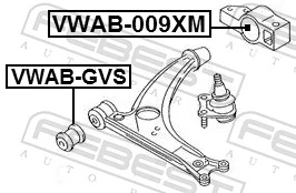 FEBEST csapágyazás, kormány - VWAB-009XM - TothCarparts