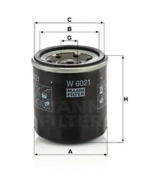 MANN-FILTER olajszűrő - W 6021 - TothCarparts