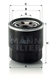 MANN-FILTER olajszűrő - W 7023 - TothCarparts