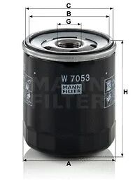 MANN-FILTER olajszűrő - W 7053 - TothCarparts