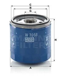 MANN-FILTER olajszűrő - W 7056 - TothCarparts