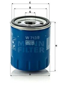 MANN-FILTER olajszűrő - W 712/8 - TothCarparts