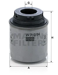 MANN-FILTER olajszűrő - W 712/94 - TothCarparts