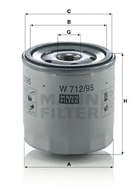 MANN-FILTER olajszűrő - W 712/95 - TothCarparts
