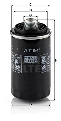 MANN-FILTER olajszűrő - W 719/45 - TothCarparts