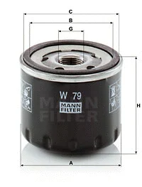 MANN-FILTER olajszűrő - W 79 - TothCarparts