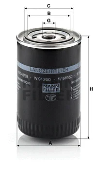 MANN-FILTER olajszűrő - W 940/50 - TothCarparts