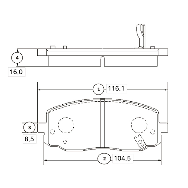 CTR fékbetétkészlet, tárcsafék - GK0532 - TothCarparts
