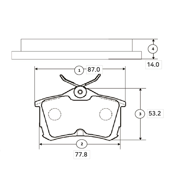 CTR fékbetétkészlet, tárcsafék - GK0380 - TothCarparts