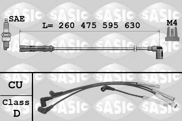 SASIC gyújtókábelkészlet - 9286042 - TothCarparts