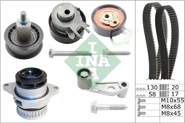WILMINK GROUP Vízpumpa + fogasszíj készlet - WG1251250 - TothCarparts