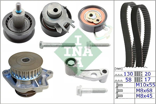WILMINK GROUP Vízpumpa + fogasszíj készlet - WG1251251 - TothCarparts