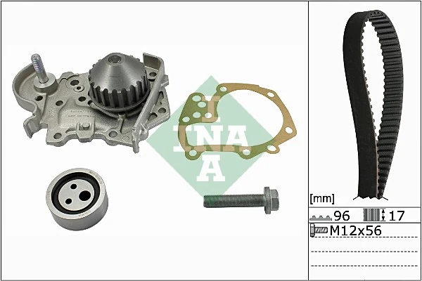 WILMINK GROUP Vízpumpa + fogasszíj készlet - WG1251411 - TothCarparts