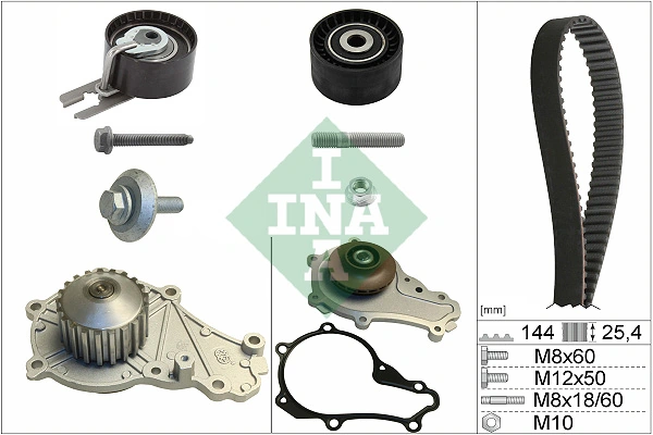 WILMINK GROUP Vízpumpa + fogasszíj készlet - WG1251494 - TothCarparts