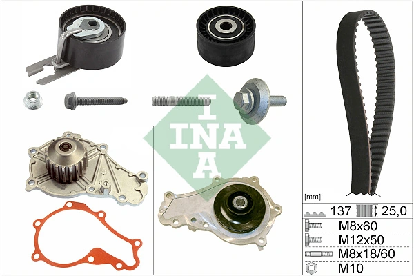 WILMINK GROUP Vízpumpa + fogasszíj készlet - WG1251692 - TothCarparts