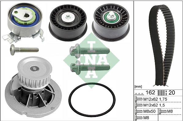 WILMINK GROUP Vízpumpa + fogasszíj készlet - WG1251794 - TothCarparts