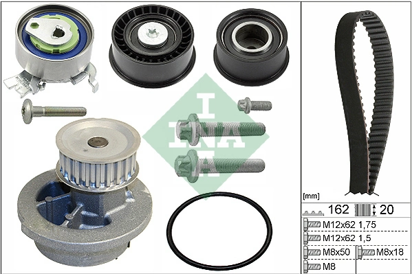 WILMINK GROUP Vízpumpa + fogasszíj készlet - WG1251799 - TothCarparts