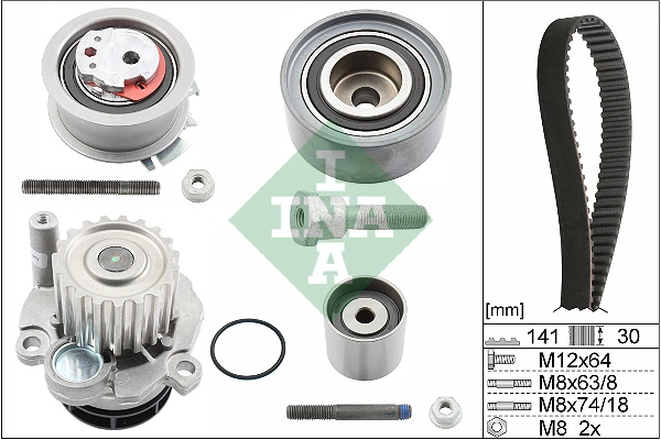 WILMINK GROUP Vízpumpa + fogasszíj készlet - WG1251833 - TothCarparts