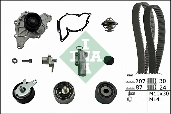 WILMINK GROUP Vízpumpa + fogasszíj készlet - WG1251952 - TothCarparts