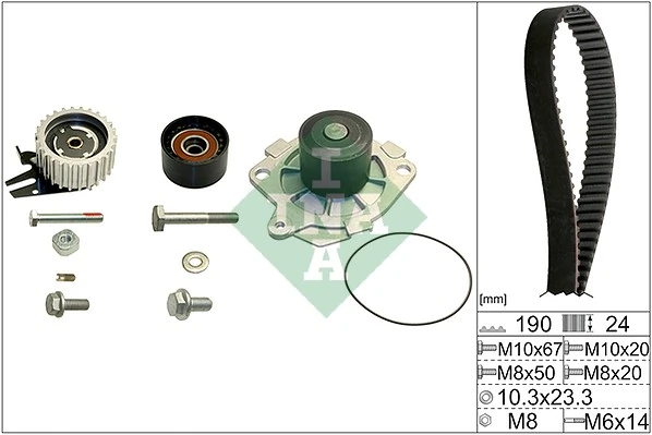 WILMINK GROUP Vízpumpa + fogasszíj készlet - WG1252051 - TothCarparts