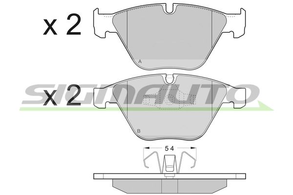 SIGMAUTO fékbetétkészlet, tárcsafék - SPB403CE - TothCarparts