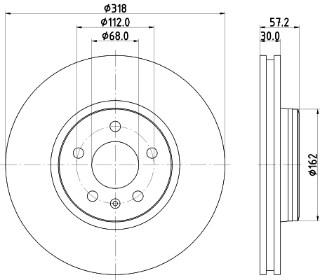 MINTEX féktárcsa - MDC82745C - TothCarparts