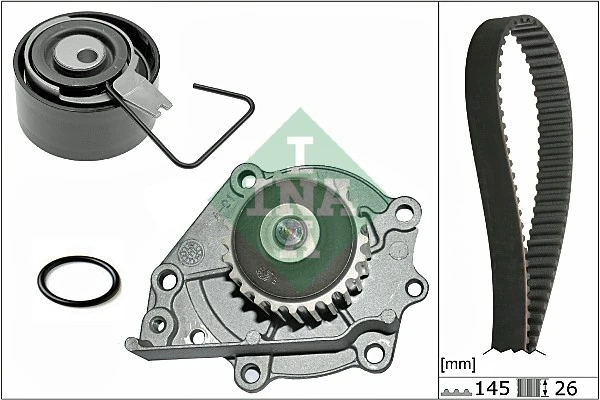 WILMINK GROUP Vízpumpa + fogasszíj készlet - WG1710035 - TothCarparts
