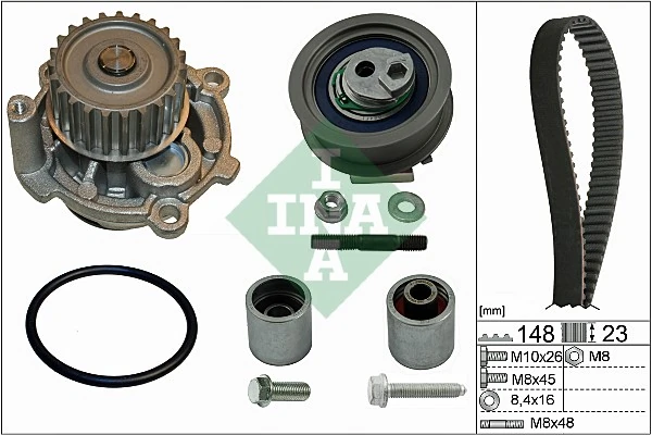 WILMINK GROUP Vízpumpa + fogasszíj készlet - WG1710040 - TothCarparts
