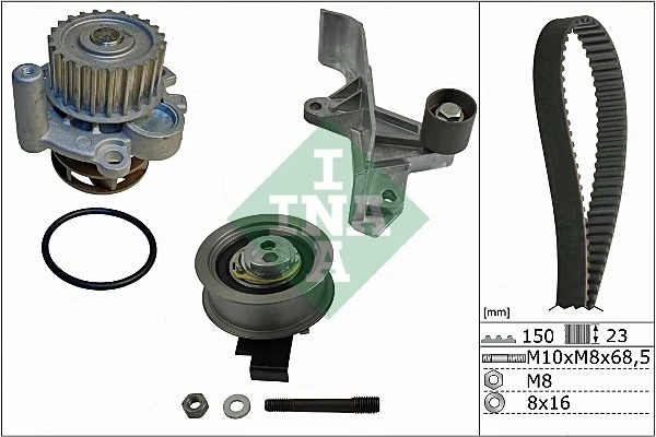 WILMINK GROUP Vízpumpa + fogasszíj készlet - WG1710237 - TothCarparts